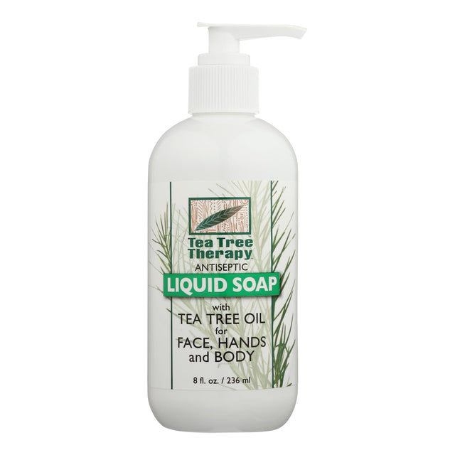 Tea Tree Therapy Antibacterial Liquid Soap (8 Fl Oz) with Australian Tea Tree Oil - Cozy Farm 