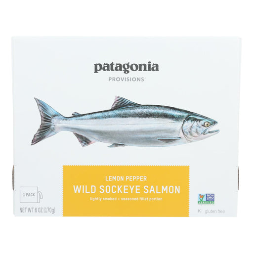 Patagonia Salmon Wild Sockeye Lemon Pepper (Pack of 6 - 6 Oz.) - Cozy Farm 