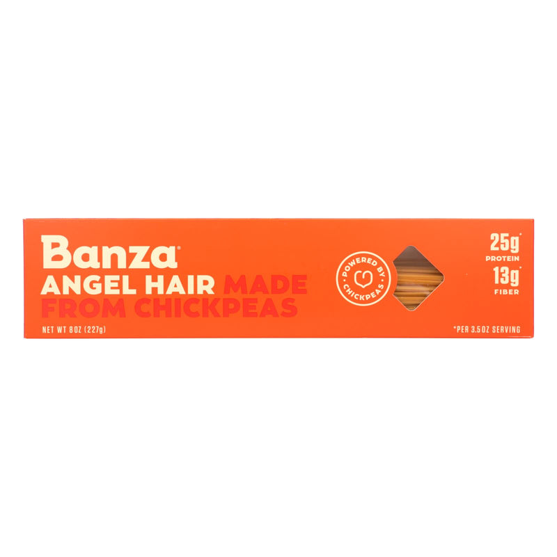 Banza Angel Hair Chickpea Pasta - Case of 12 - 8 Oz - Cozy Farm 