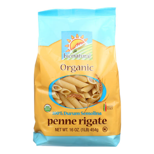 Organic Bionaturae Penne Rigate (Pack of 12) - 100% Durum Semolina, 16 Oz Each - Cozy Farm 
