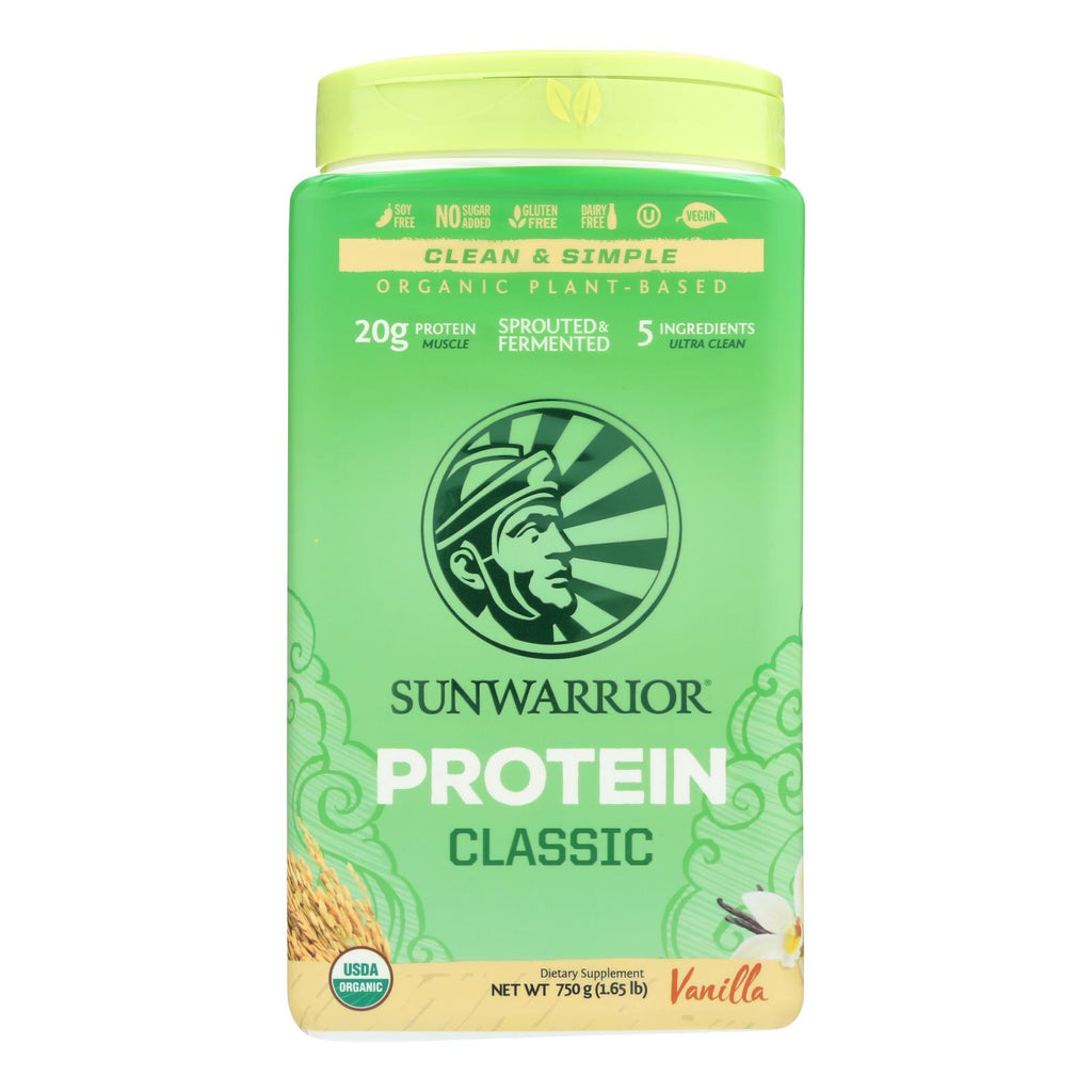 Sunwarrior Organic Classic Vanilla Protein (Pack of 750g) - Cozy Farm 