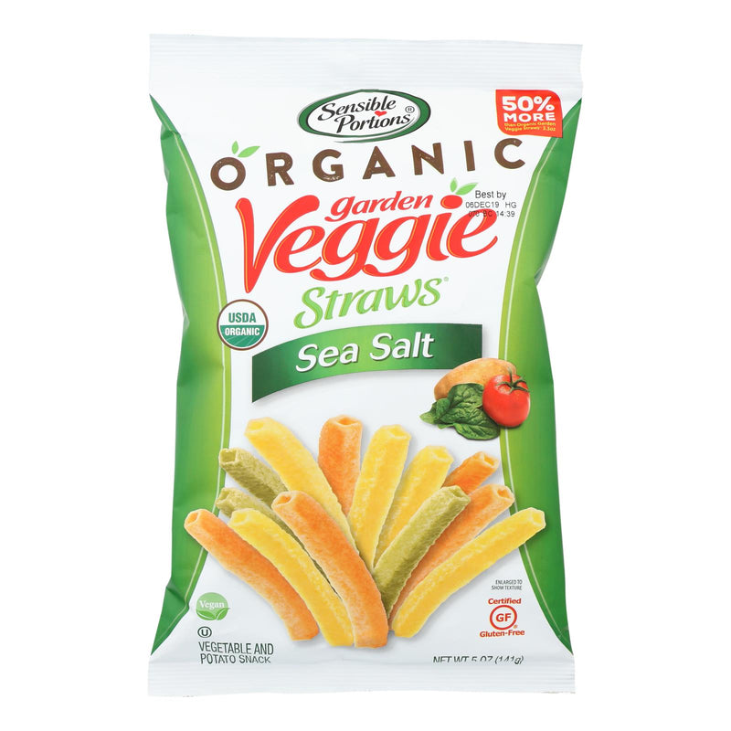 Sensible Portions Veggie Straws Sea Salt (Pack of 12) - 5 Oz. - Cozy Farm 