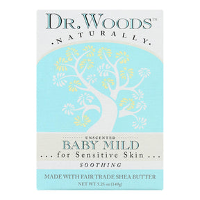 Dr. Woods Baby Mild Unscented Bar Soap (5.25 Oz.) - Cozy Farm 