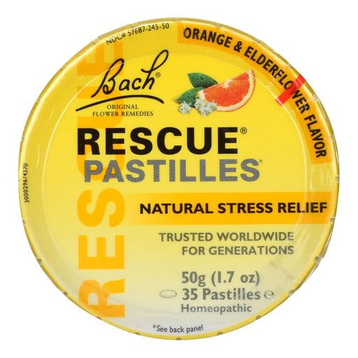 Bach Rescue Remedy Pastilles: Natural Stress Relief with Orange & Elderflower (1.7 oz, Pack of 12) - Cozy Farm 