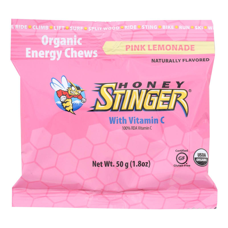 Honey Stinger Pink Lemonade Energy Chews, 12-Count Box, 1.8 oz. Packs - Cozy Farm 
