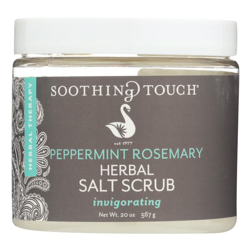Soothing Touch Exfoliating Salt Scrub with Invigorating Peppermint and Rosemary - 20 Oz. - Cozy Farm 