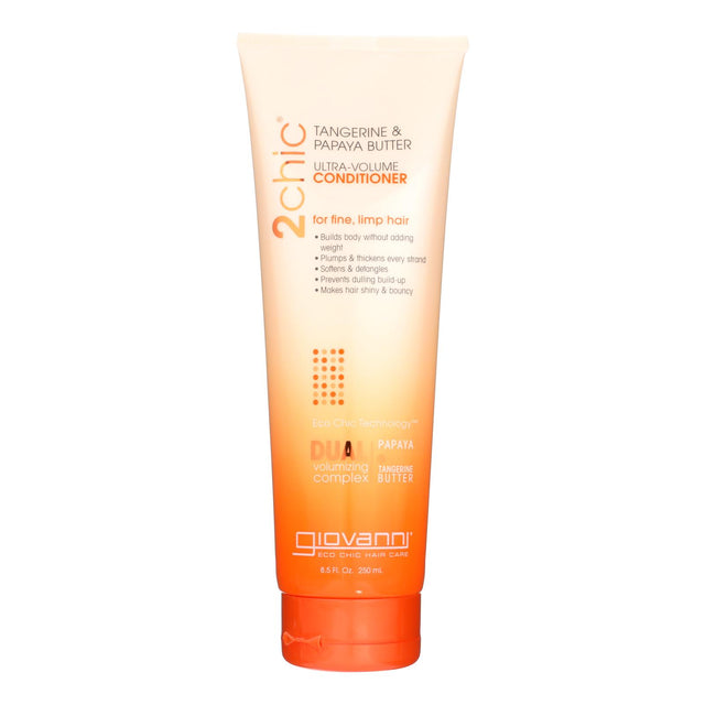 Giovanni 2chic Ultra-Volume Tangerine and Papaya Butter Conditioner - 8.5 Fl Oz - Cozy Farm 