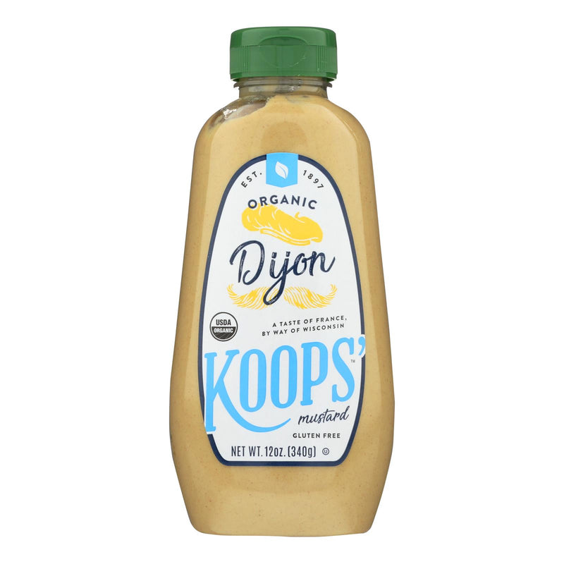 Koop's Organic Dijon Mustard, 12 Ounce Pack of 12 - Cozy Farm 