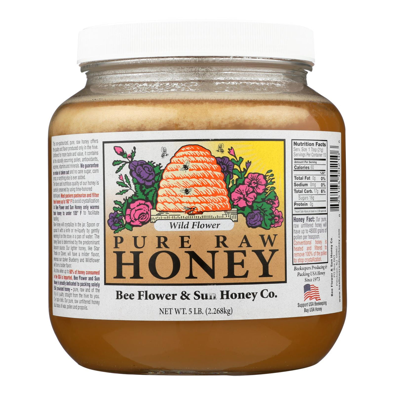 Wildflower Honey (Pack of 6) - 5 Lb. - Cozy Farm 