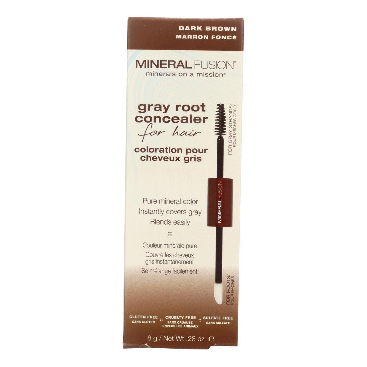 Mineral Fusion Root Concealer Dark Brown 0.28 Oz. - Cozy Farm 