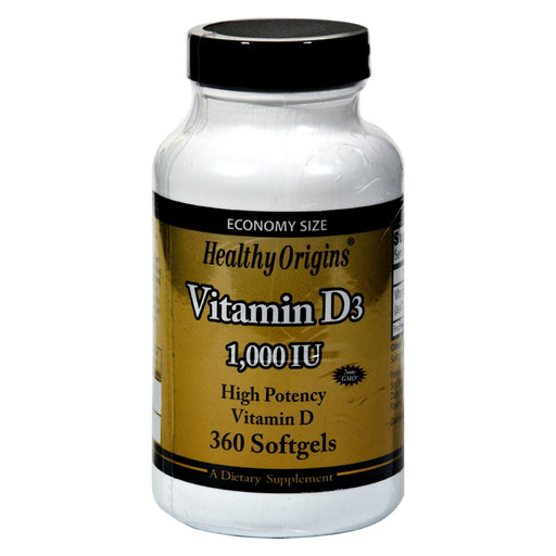 Healthy Origins Vitamin D3 (Pack of 360 Softgels) - 1000 IU - Cozy Farm 