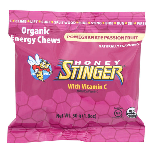 Honey Stinger Energy Chew - Organic - Pomegranate Passion Fruit - 1.8 Oz - Case Of 12 - Cozy Farm 