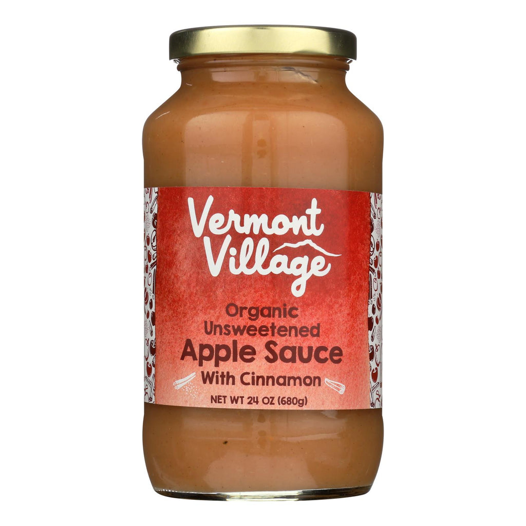 Organic Vermont Village Applesauce (Pack of 6) - Cinnamon Flavor - 24 Oz. - Cozy Farm 