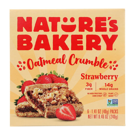 Nature's Bakery Oatmeal Crumble Strawberries, 8.46 Oz. (Pack of 6) - Cozy Farm 