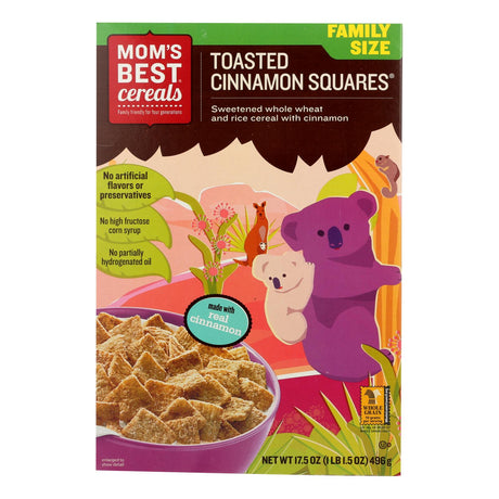 Mom's Best Naturals Toasted Cinnamon Squares, 17.5 Oz (Pack of 14) - Cozy Farm 