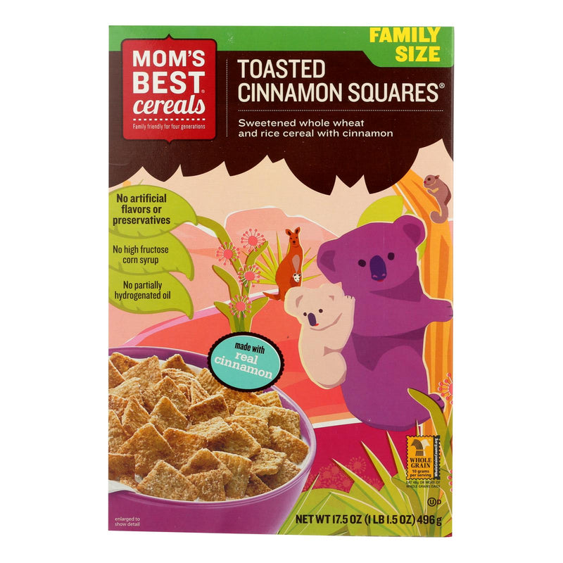 Mom's Best Naturals Toasted Cinnamon Squares, 17.5 Oz (Pack of 14) - Cozy Farm 