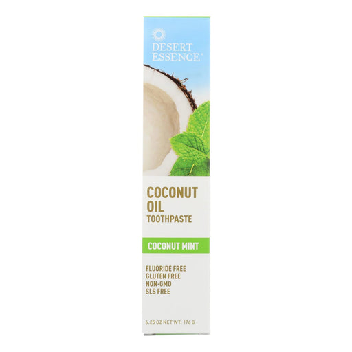 Desert Essence Coconut Oil Toothpaste, Mint Flavor - 6.25 Oz - Cozy Farm 
