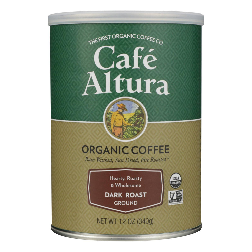 Organic Ground Coffee - Dark Roast (Pack of 6) - 12 Oz. by Cafe Altura - Cozy Farm 