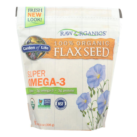 Garden of Life Raw Organics Golden Flaxseed (Pack of 14 Oz.) - Cozy Farm 