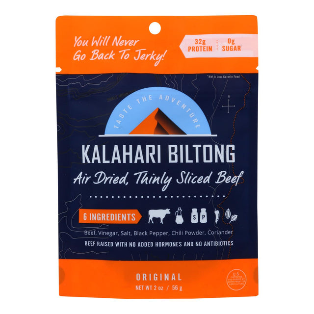 Kalahari Biltong Air-Dried, Sliced Beef, Pack of 8, 2 Oz. Each - Cozy Farm 