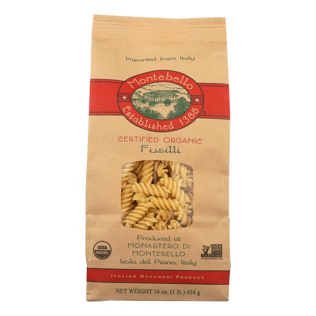 Montebello Organic Fusilli Pasta (12 Pack - 1 lb) - Cozy Farm 