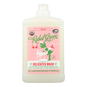 Rebel Green Delicates Laundry Detergent - Pink Lilac Scent - 4 x 32 Fl Oz - Cozy Farm 