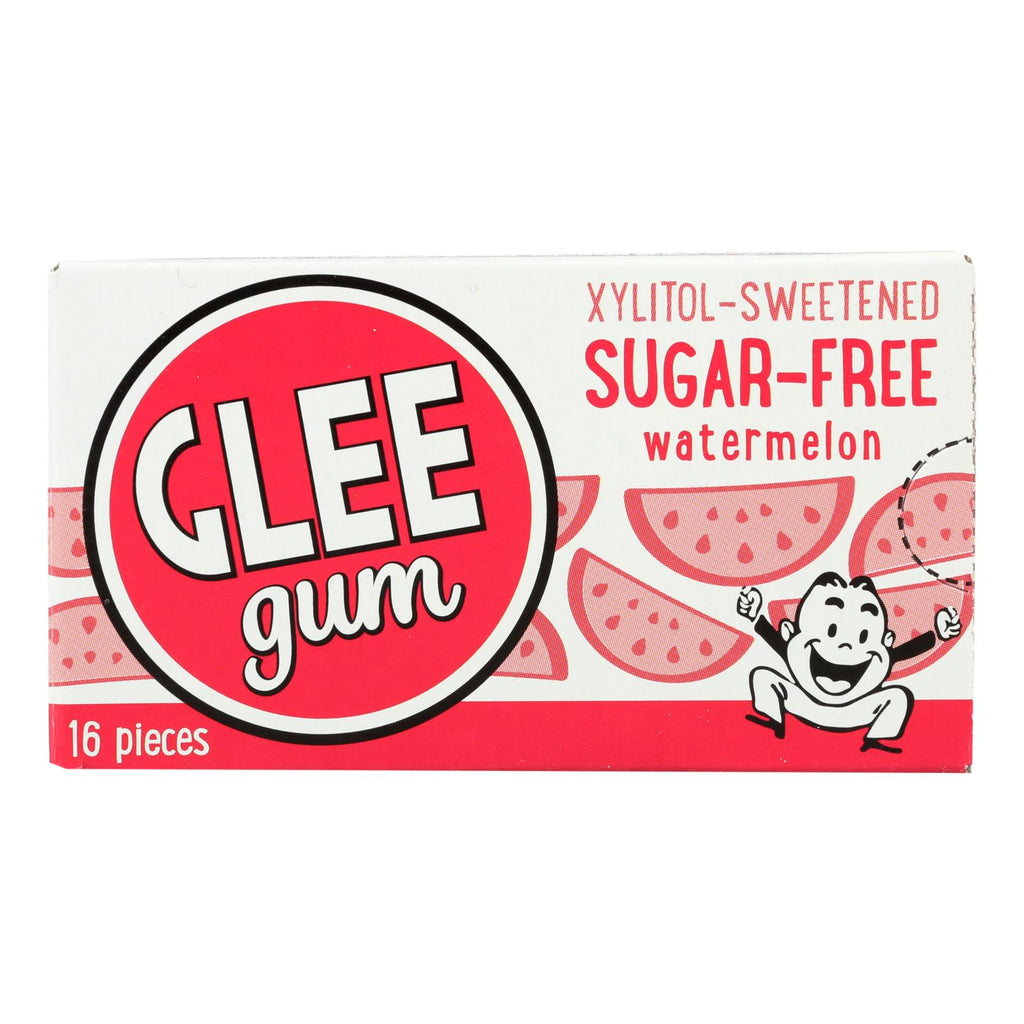 Glee Gum Chewing Gum - Wild Watermelon (Pack of 12, 16 Pieces) - Sugar Free - Cozy Farm 