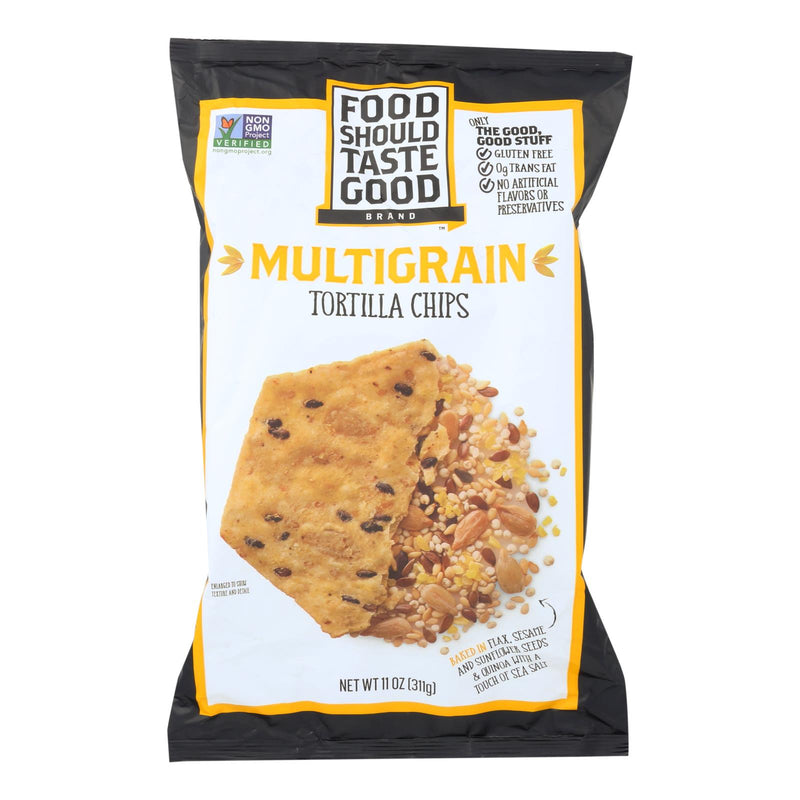 Food Should Taste Good Multigrain Tortilla Chips, 11 Oz. (Pack of 12) - Cozy Farm 