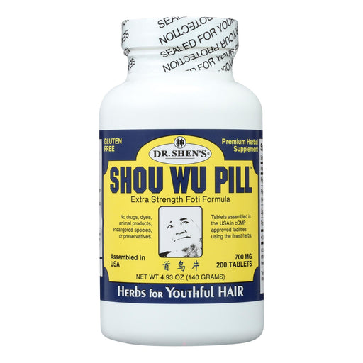 Dr. Shen's Shou Wu Youthful Hair Pill (Pack of 200 Tablets - 700 mg) - Cozy Farm 