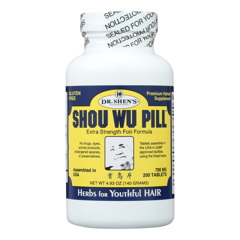 Dr. Shen's Shou Wu Youthful Hair Formula (200 Tablets - 700 mg) - Cozy Farm 
