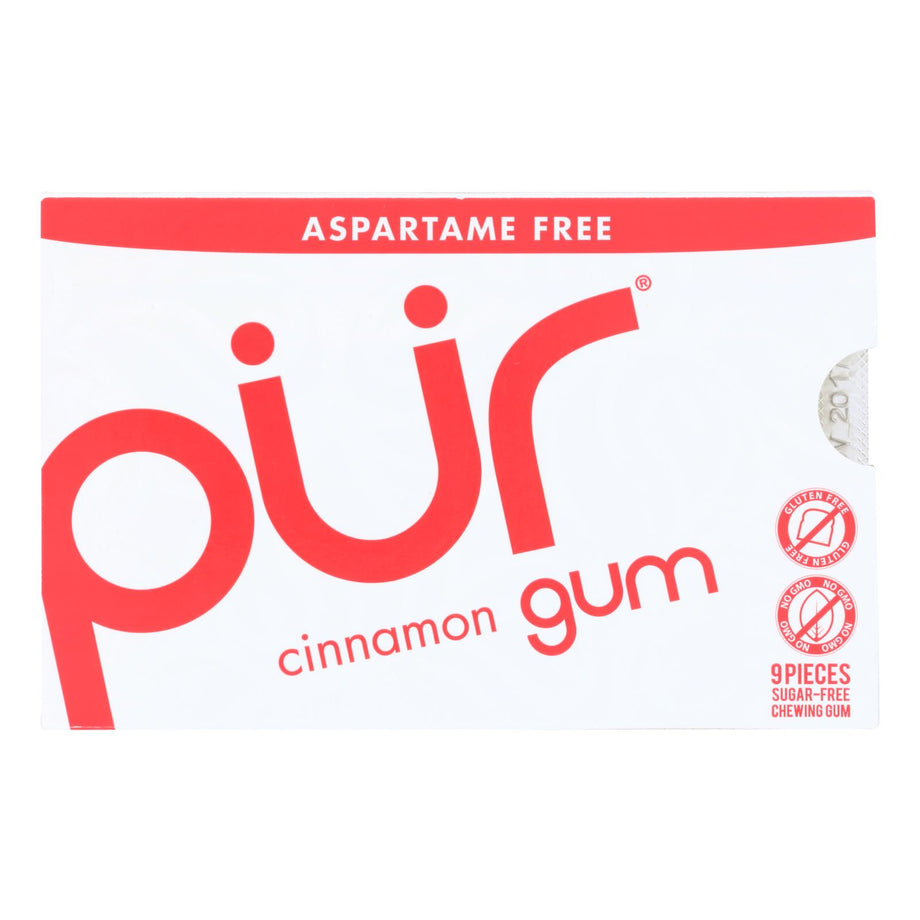 PUR Gum Spearmint Blister 9 Pieces (Pack of 4) - Aspartame Free