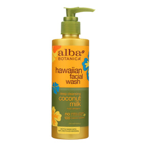 Alba Botanica Hawaiian Coconut Milk Facial Wash (8 Fl Oz) - Cozy Farm 