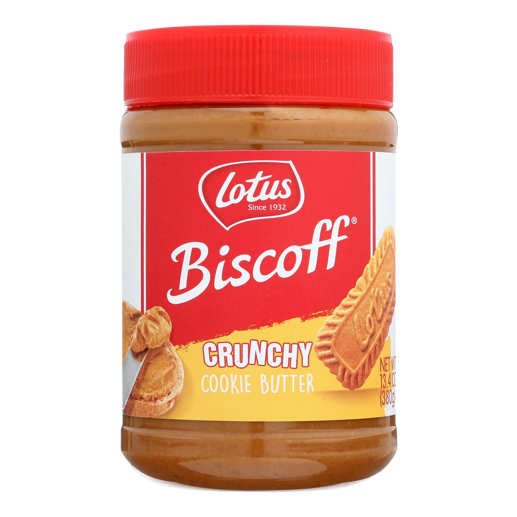 Biscoff Cookie Butter Spread - Peanut Butter Alternative (Pack of 8) - Crunchy 13.4 Oz - Cozy Farm 