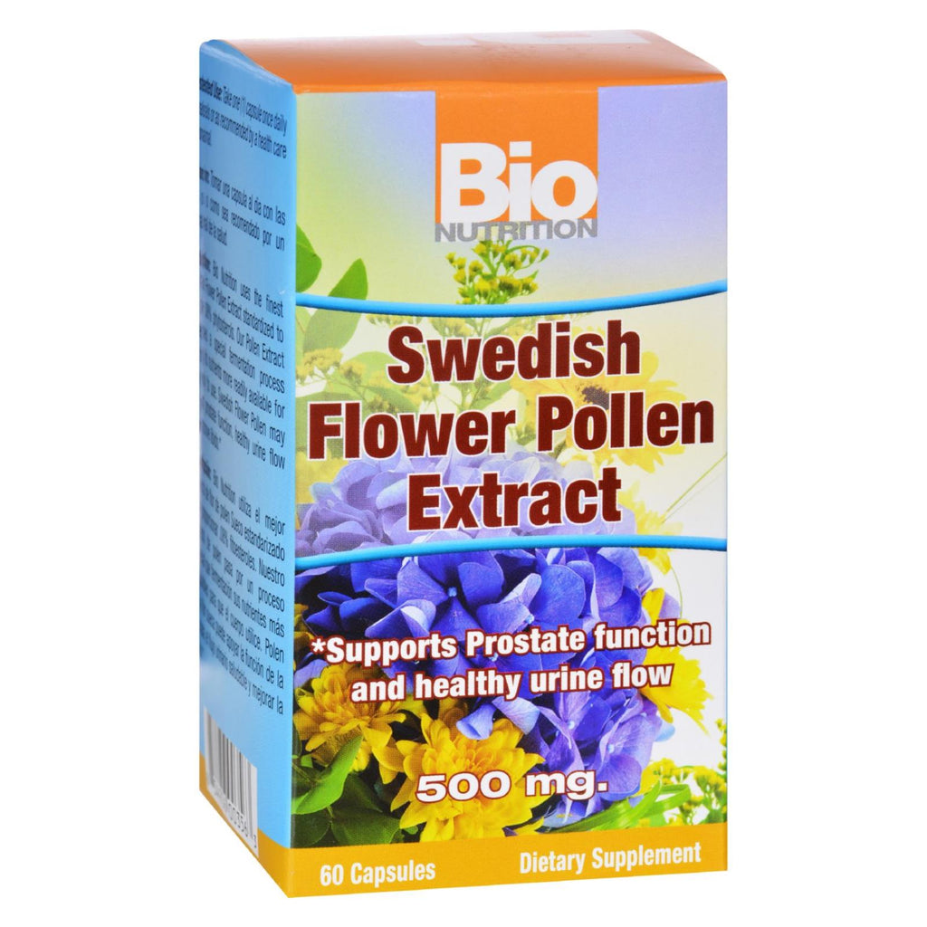 Bio Nutrition Swedish Flower Pollen Extract (Pack of 60 Veg Capsules) - 500 Mg - Cozy Farm 