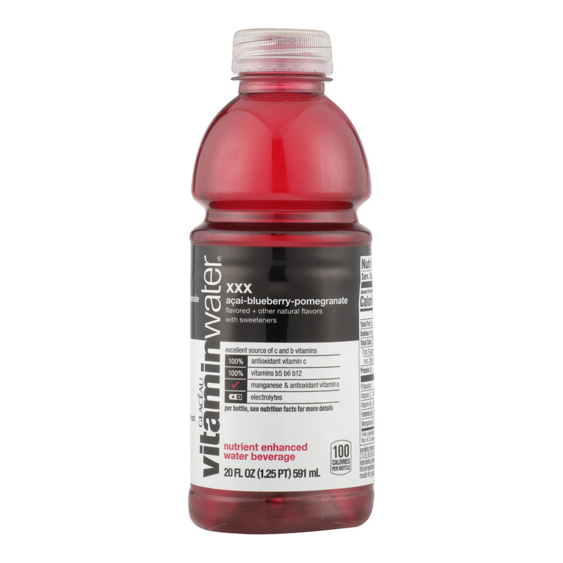 Glaceau Vitamin Water XXX: Acai-Blueberry-Pomegranate 20 Fl. Oz. (Pack of 12), Cold - Cozy Farm 