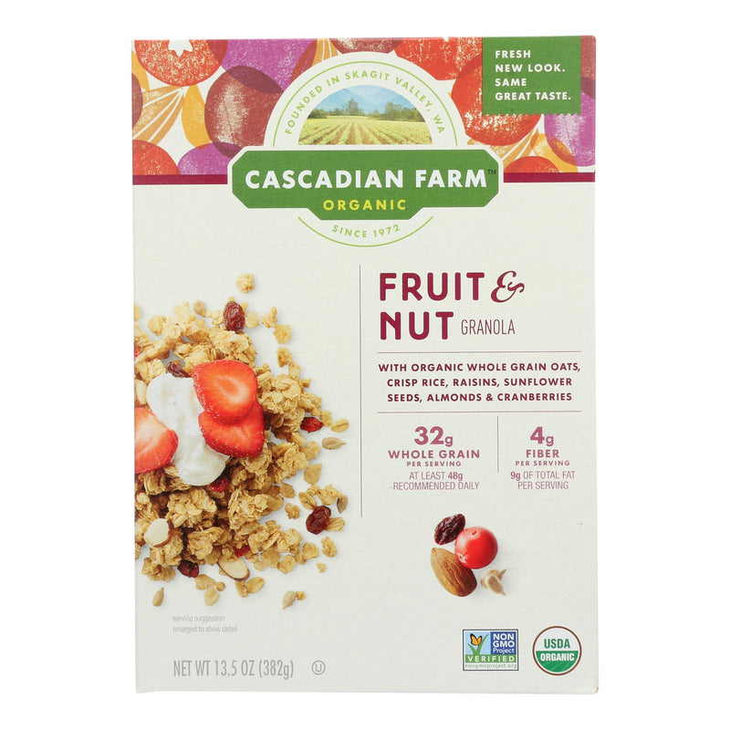 Cascadian Farm Organic Fruit & Nut Granola, 13.5 Oz (Pack of 6) - Cozy Farm 