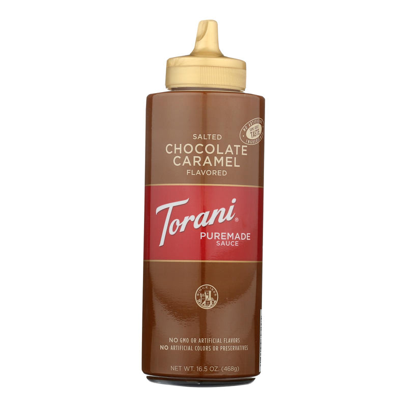 Torani Salted Chocolate Caramel Sauce 4-Pack, 16.5 Oz. - Cozy Farm 