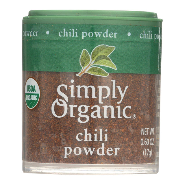 Simply Organic Chili Powder, Organic, .6 Oz, Case of 6 - Cozy Farm 