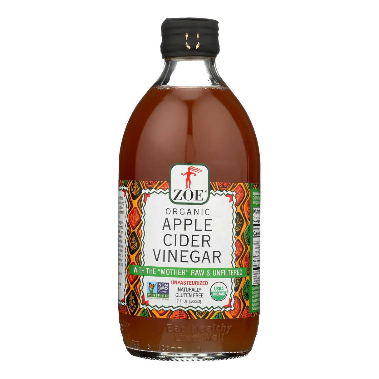 Zoe Apple Cider Vinegar - Maximum Strength, 17 Fl Oz, 6 Pack - Cozy Farm 