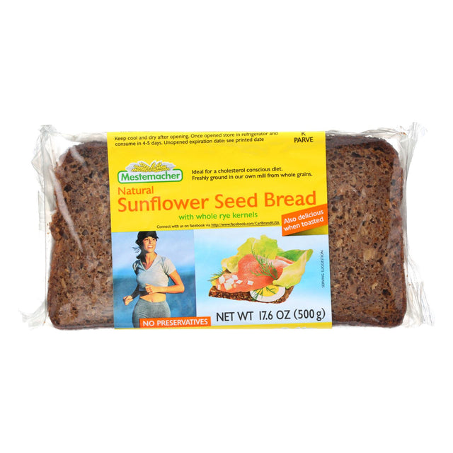Mestemacher Organic Sunflower Seed Bread, 17.6 Oz Pack of 12 - Cozy Farm 