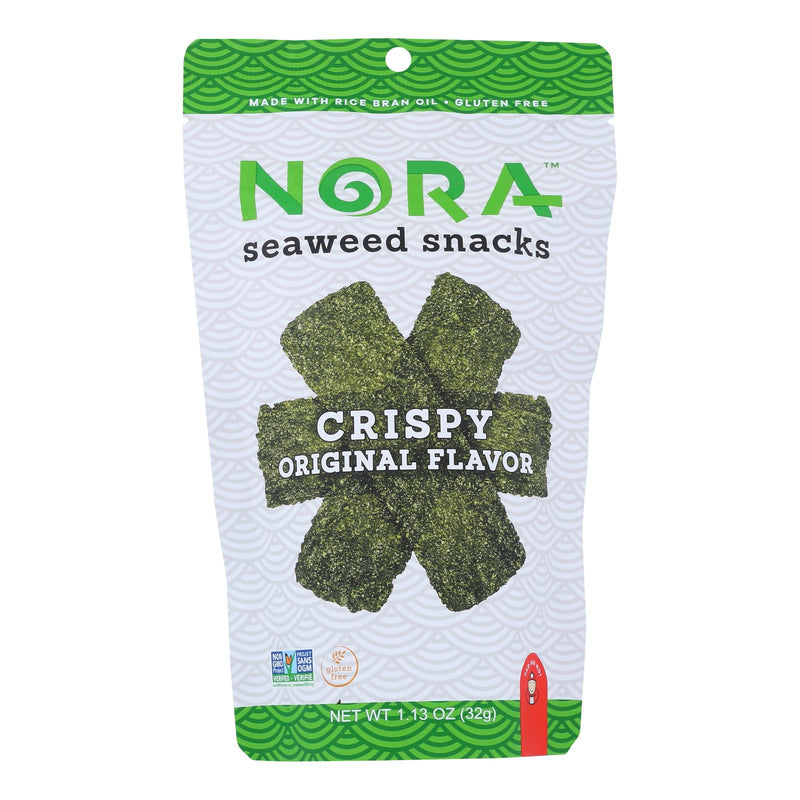 Nora Snacks Seaweed Crispy Original, Savory & Crunchy Healthy Snack (Pack of 12 - 1.13 Oz. Bags) - Cozy Farm 