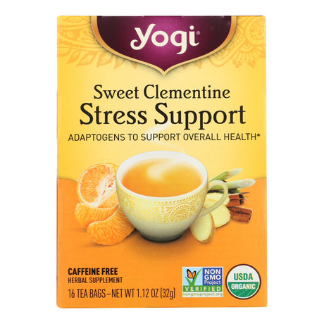 Yogi Tea Clementine Calm & De-Stress Herbal Tea, Pack of 6 - 16 Tea Bags - Cozy Farm 