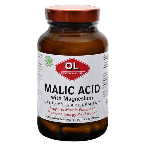 Olympian Labs Malic Acid With Magnesium (Pack of 90 Vegetarian Capsules) - Cozy Farm 
