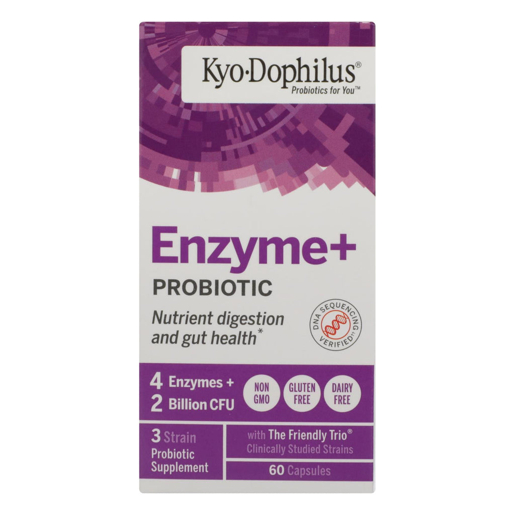 Kyolic Kyo-dophilus with Enzymes Digestion (Pack of 60 Capsules) - Cozy Farm 
