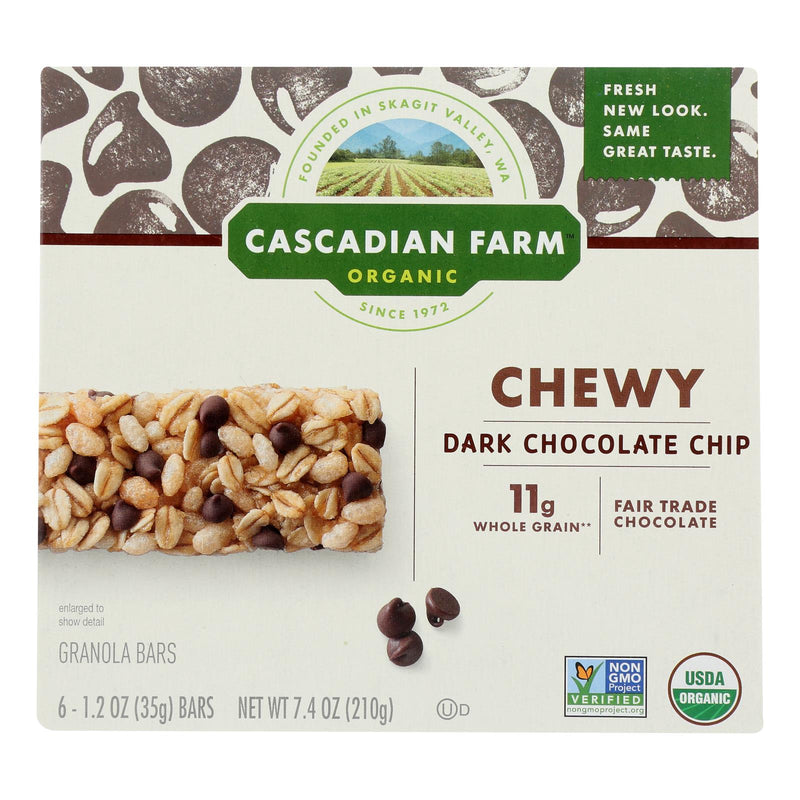 Cascadian Farm Organic Chewy Chocolate Chip Granola Bars - 12 Pack, 7.4 Oz Each - Cozy Farm 