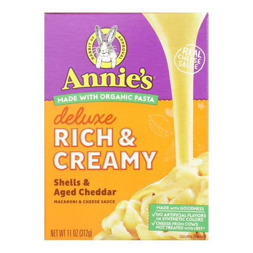 Annie's Creamy Deluxe Shells Mac and Cheese - Pack of 12, 11 Oz - Cozy Farm 