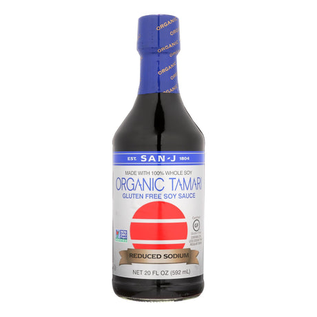 San-J Premium Tamari Gluten-Free Soy Sauce, 6 x 20 Fl Oz Bottles - Cozy Farm 