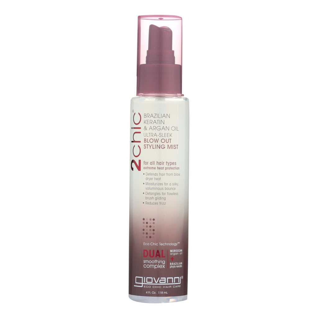 Giovanni 2chic Blow-Out Styling Mist with Brazilian Keratin and Argan Oil (4 Fl Oz) - Cozy Farm 
