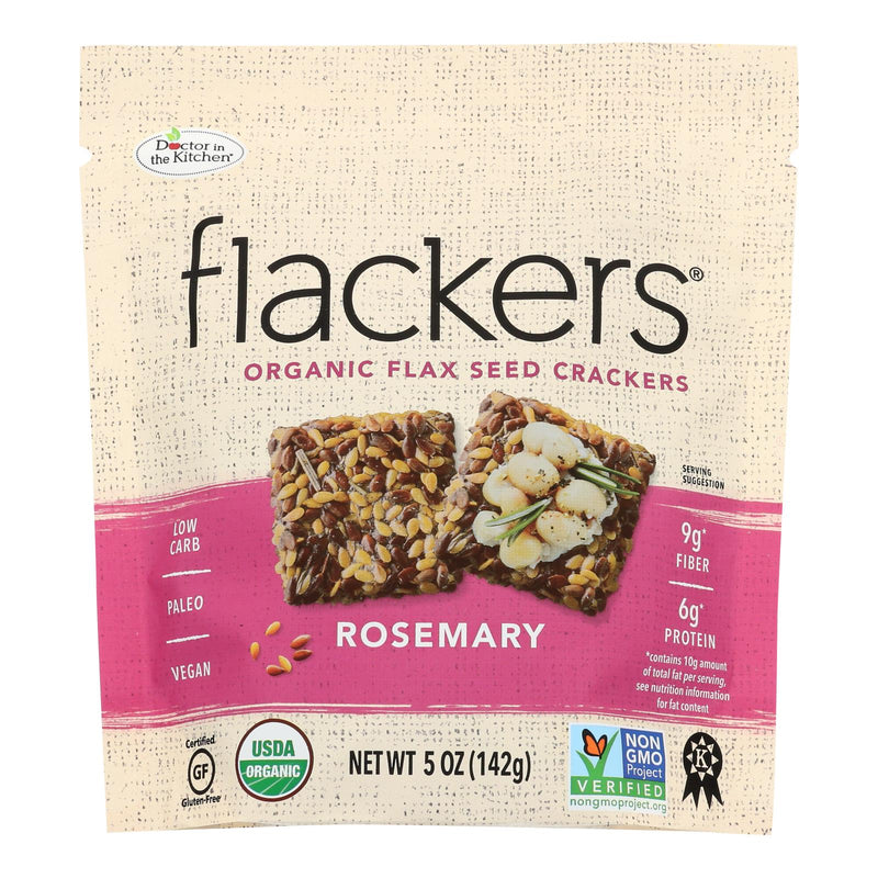 Doctor In The Kitchen Organic Rosemary Flax Seed Crackers, 6 x 5 Oz. - Cozy Farm 
