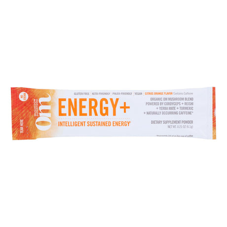 Om Organic Mushroom Energy | Citrus Orange Extract | Dietary Supplement (10 Pack) - 0.21 Oz. - Cozy Farm 